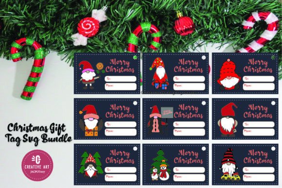 Download Christmas Gift Tag Svg Bundle - Gnome Gi - Christmas gift tag svg bundle Collection