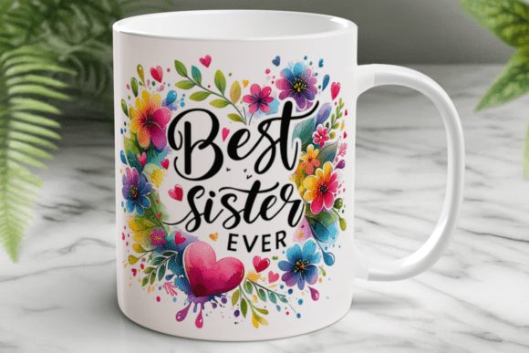 Download Best Sister Ever Mug Wrap Sublimation - Sister Collection