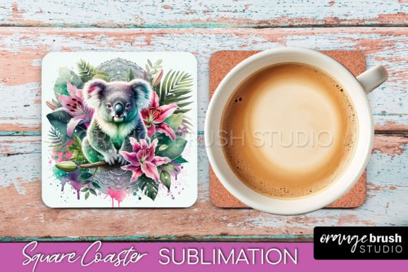 Download Tropical Animals Square Coaster Design - Coaster design Collection