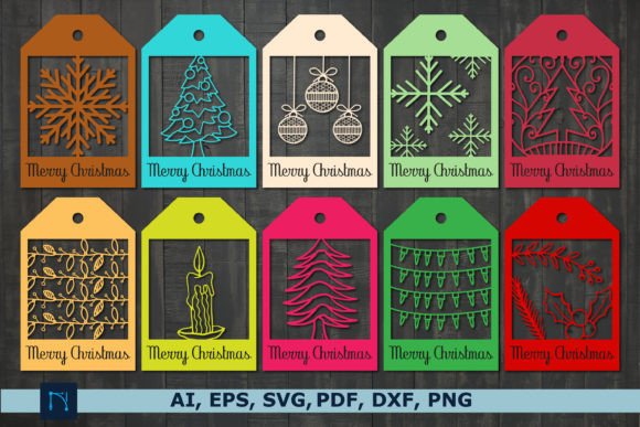 Download Laser Cut Christmas Gift Tag SVG Bundle - Premium Resources