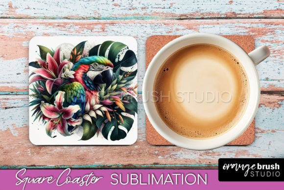 Download Tropical Animals Square Coaster Design - Coaster design Collection